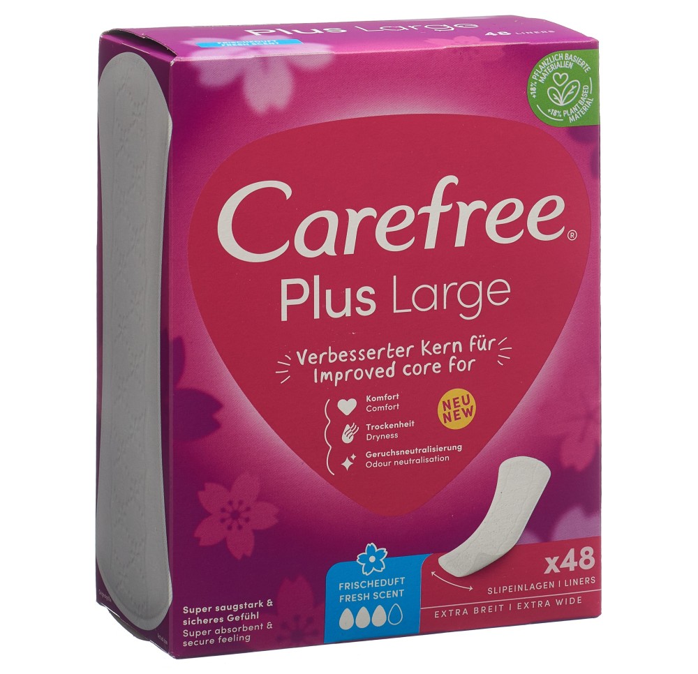 CAREFREE Plus Large Fresh carton 48 pce