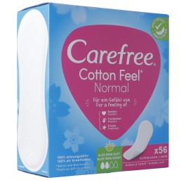 CAREFREE Cotton Feel Aloe carton 56 pce