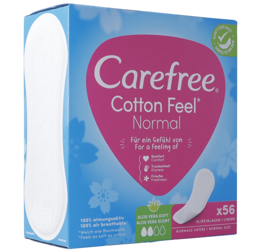 CAREFREE Cotton Feel Aloe carton 56 pce