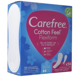 CAREFREE Cotton Feel Flexiform Fresh 56 pce
