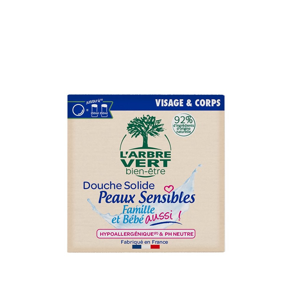 L'ARBRE VERT douche solide peaux sensibles fr 75 g