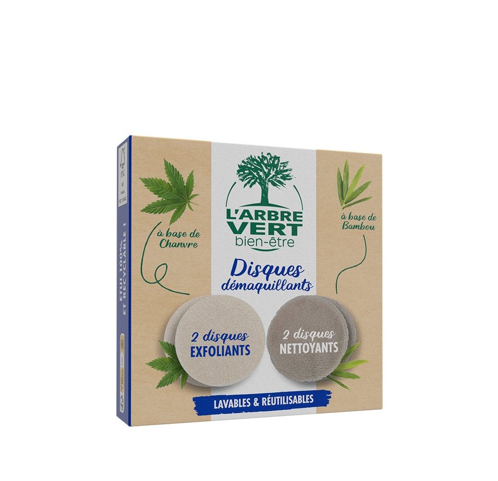 L'ARBRE VERT disques démaquill fr carton 4 pce