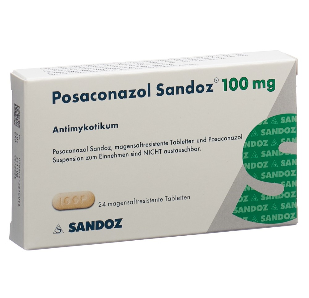 POSACONAZOL Sandoz cpr 100 mg 24 pce POSACONAZOL Sandoz cpr 100 mg 24 pce