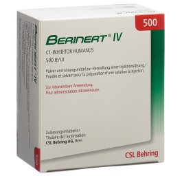 BERINERT IV subst sèche 500 UI c solv set