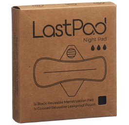 LASTPAD serviette hygiéniq réutilisable L noir
