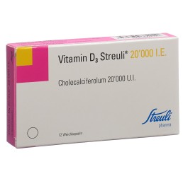 VITAMIN D3 Streuli capsules molles 20000 UI 12 pce