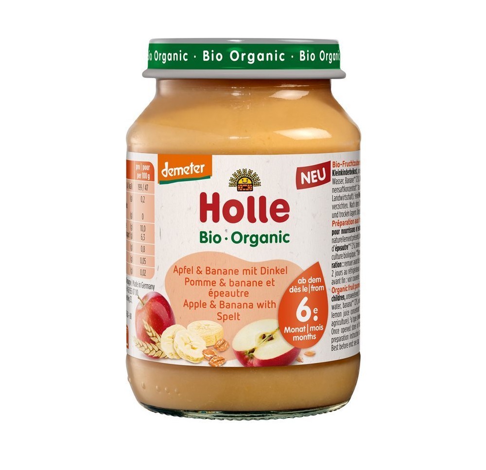 HOLLE pomme & banane avec épeautre 190 g