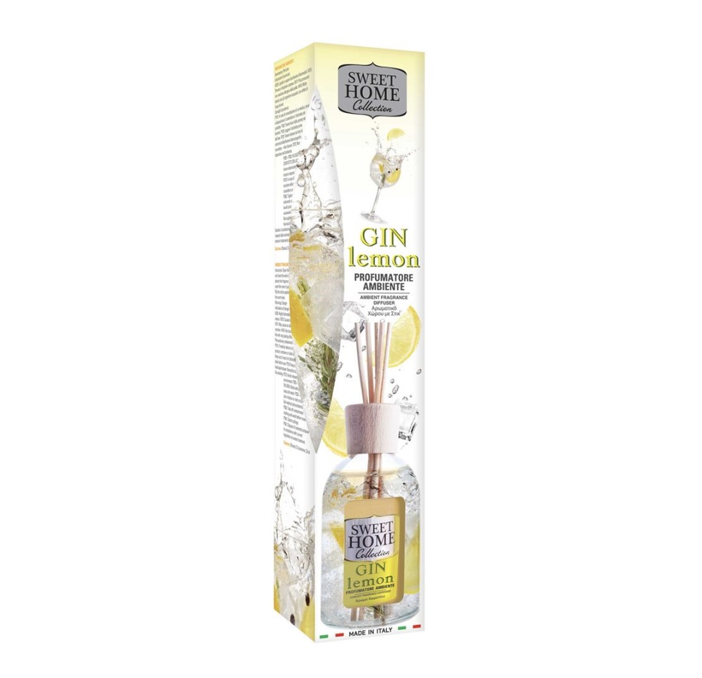 SWEET HOME Diffuseur de parfum gin lemon 100 ml SWEET HOME Diffuseur de parfum gin lemon 100 ml