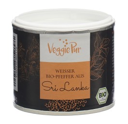 VEGGIEPUR Poivre blanc bio du Sri Lanka 80 g