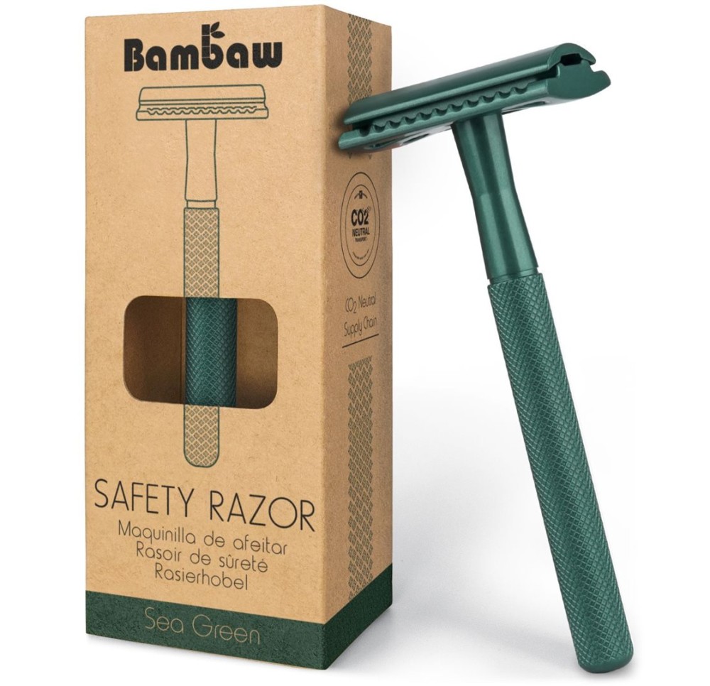 BAMBAW rasoir de sécurité vert mer