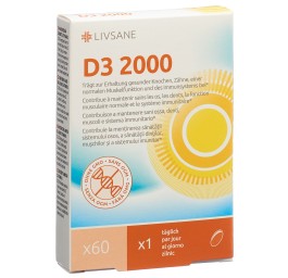 LIVSANE Vitamine D3 2000 softgelcaps 60 pce