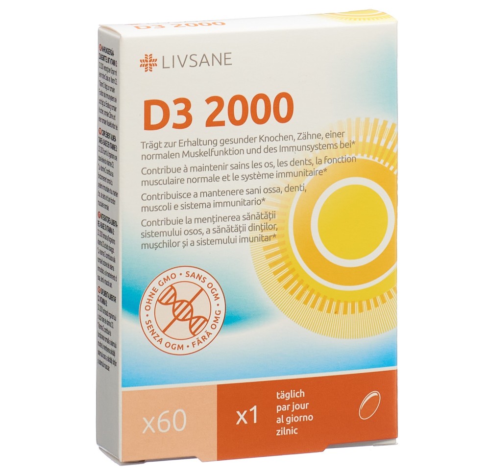 LIVSANE Vitamine D3 2000 softgelcaps 60 pce