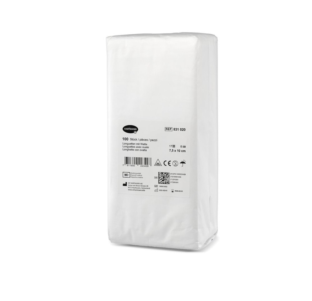 IVF compr pliée av ouate T17 7.5x10cm 8c 100 pce