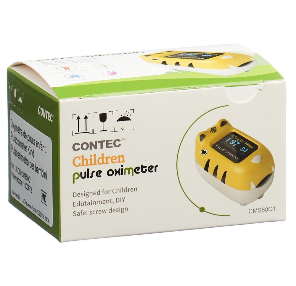 CONTEC Oxymètre pouls enfant dès 10kg avec piles