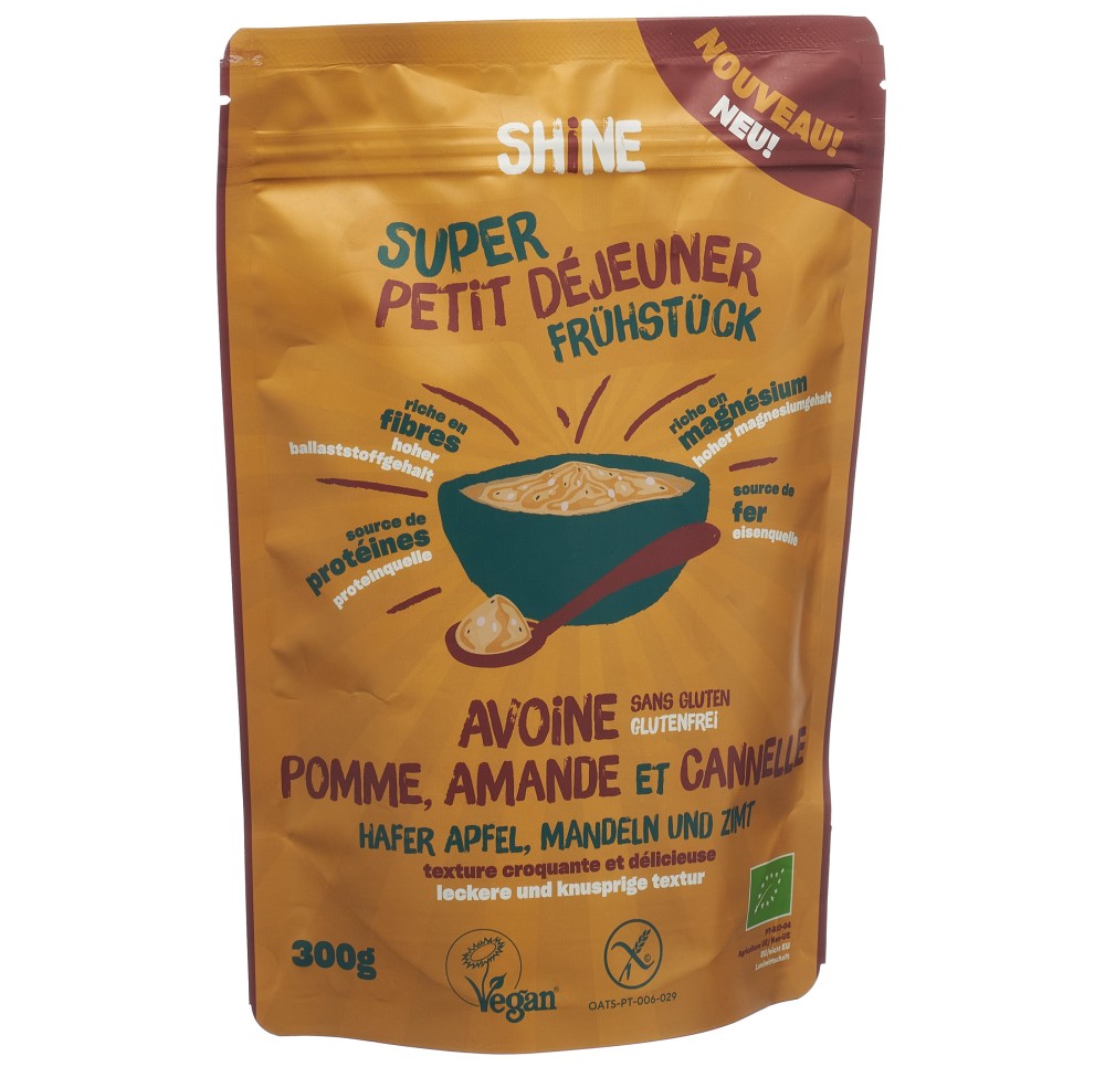SHINE Petit Déjeuner Avoine Pom Ama&Cann BIO 300 g SHINE Petit Déjeuner Avoine Pom Ama&Cann BIO 300 g