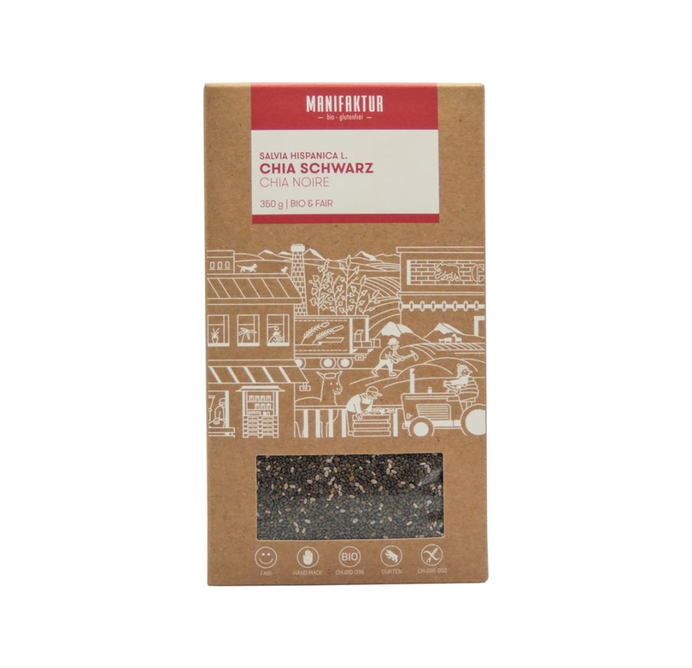 MANIFAKTUR Graines de chia noir 350 g MANIFAKTUR Graines de chia noir 350 g