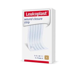 LEUKOPLAST wound clos strip 3x75mm bl 2 x 5 pce