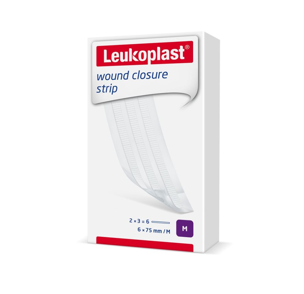 LEUKOPLAST wound clos strip 6x75mm bl 2 x 3 pce