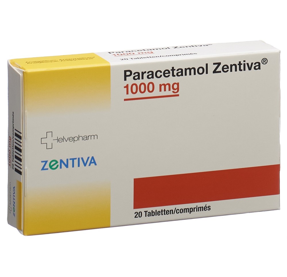 PARACETAMOL Zentiva cpr 1000 mg 20 pce PARACETAMOL Zentiva cpr 1000 mg 20 pce