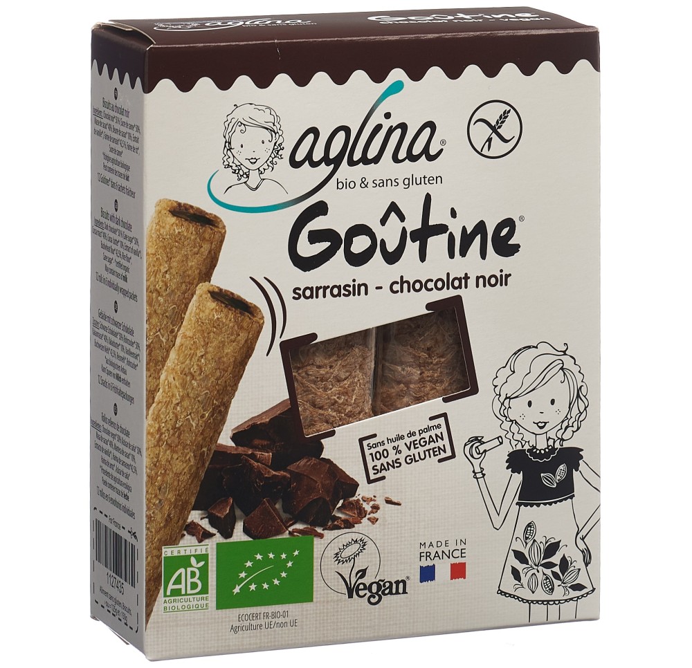AGLINA goûtine chocolat noir bio 125 g