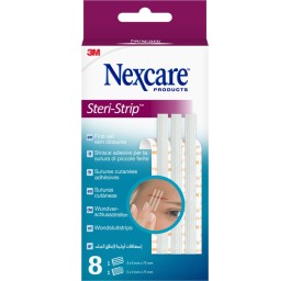 3M NEXCARE Steri Strip blanc 2 tailles mél 8 pce
