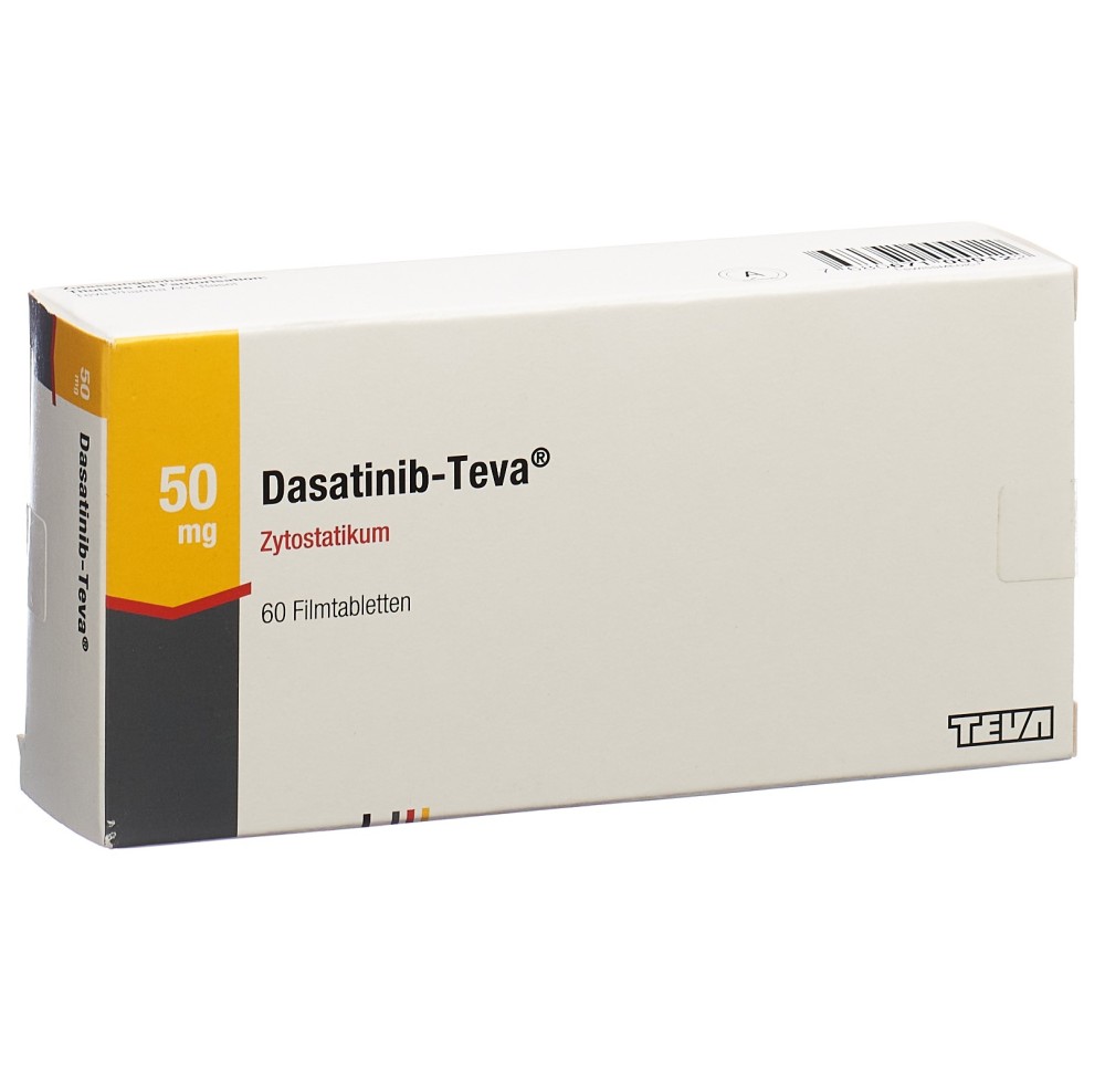 DASATINIB Teva cpr pell 50 mg 60 pce DASATINIB Teva cpr pell 50 mg 60 pce