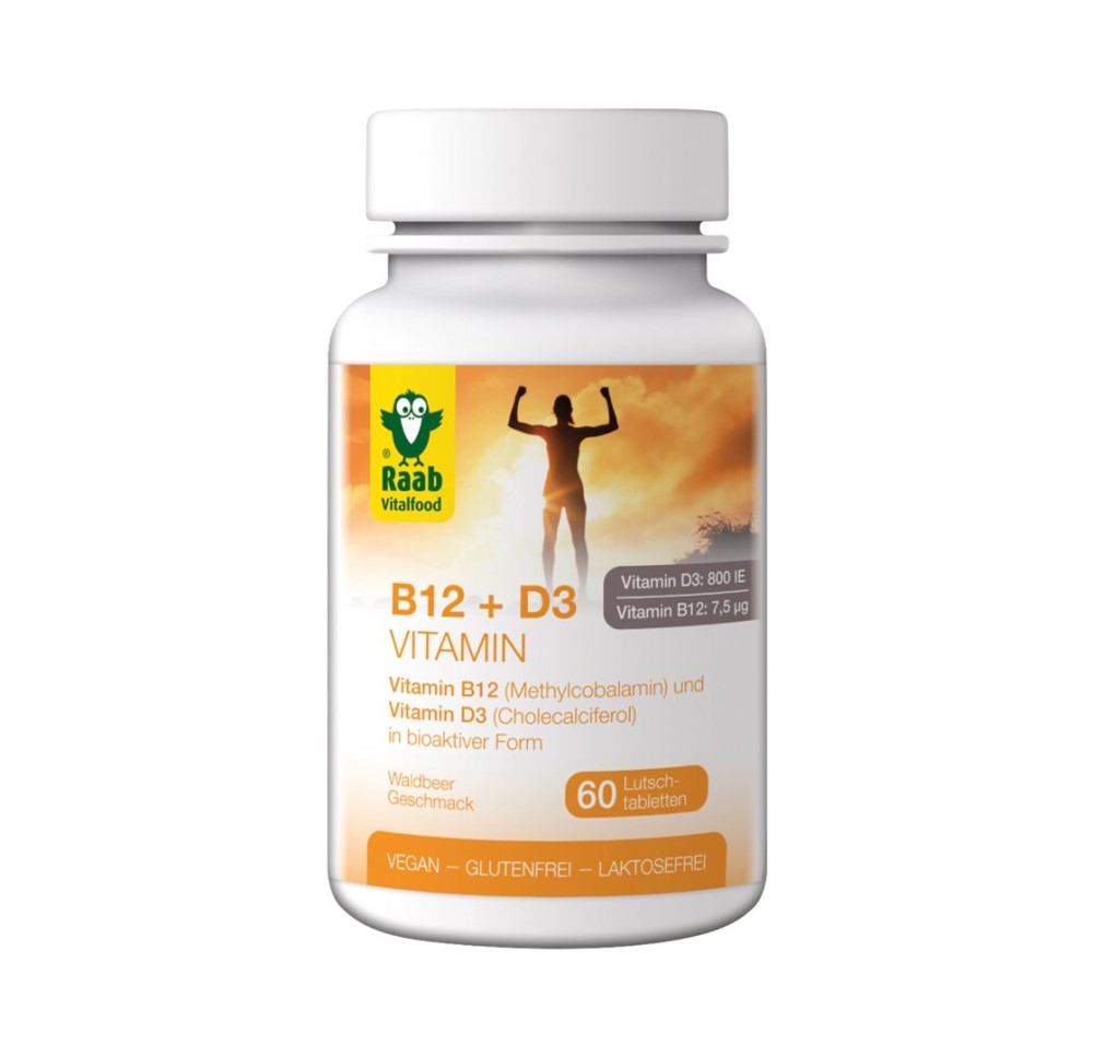 RAAB Vitamines B12 + D3 cpr sucer bte 60 pce RAAB Vitamines B12 + D3 cpr sucer bte 60 pce