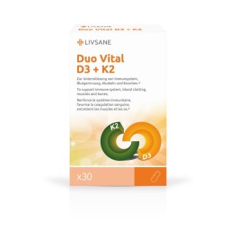 LIVSANE duo vital D3 + K2 caps 30 pce
