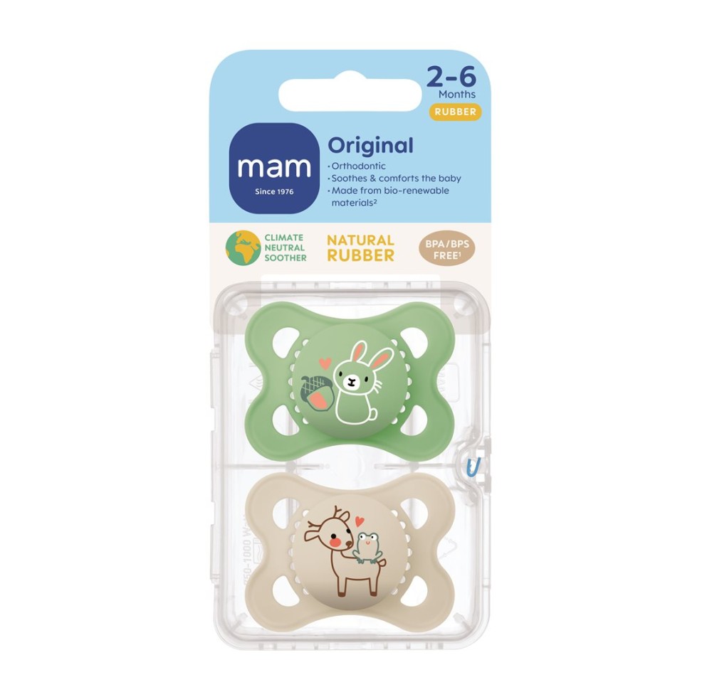 MAM Original lolette caoutchouc 0-6m 2 pce
