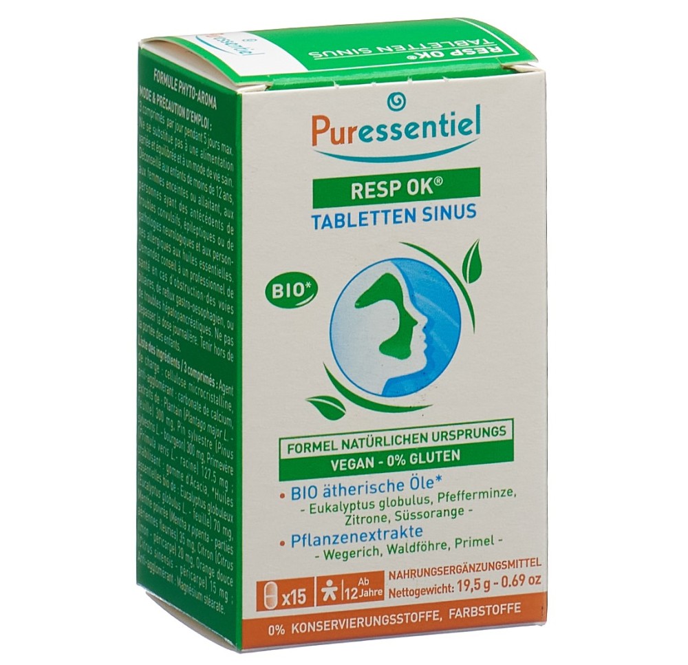 PURESSENTIEL respiratoire cpr sinus bte 15 pce PURESSENTIEL respiratoire cpr sinus bte 15 pce