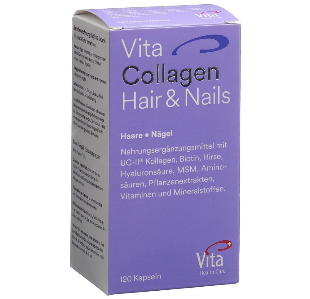 VITA COLLAGEN Hair&Nails caps bte 120 pce VITA COLLAGEN Hair&Nails caps bte 120 pce