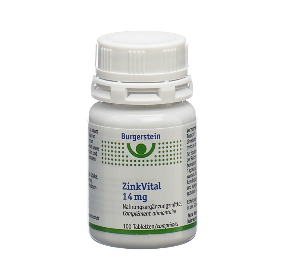 BURGERSTEIN Zinkvital cpr 14 mg bte 100 pce