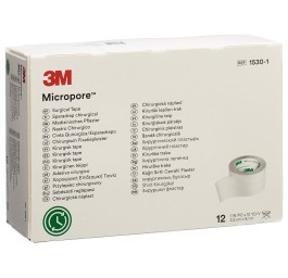 3M MICROPORE sparadrap s dis 25mmx9.14m bla 12 pce