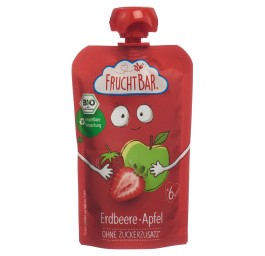 FRUCHTBAR purée fruits bio fraise pomme 100 g