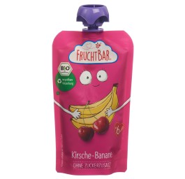 FRUCHTBAR purée fruits bio cerise banane 120 g