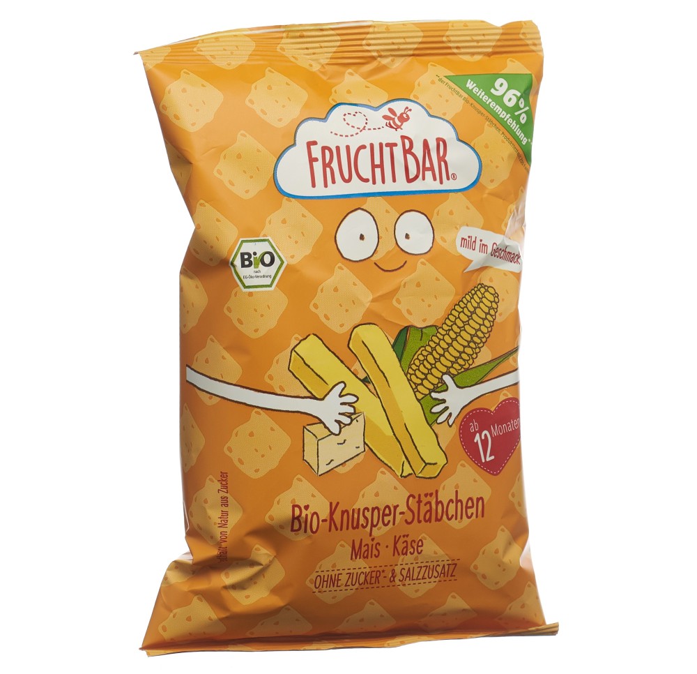 FRUCHTBAR bâtonnets croustill bio maïs froma 30 g FRUCHTBAR bâtonnets croustill bio maïs froma 30 g
