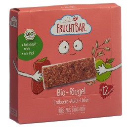 FRUCHTBAR barres bio fraise pomme avoine 6 x 23 g
