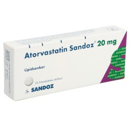 ATORVASTATINE Sandoz cpr pell 20 mg 30 pce