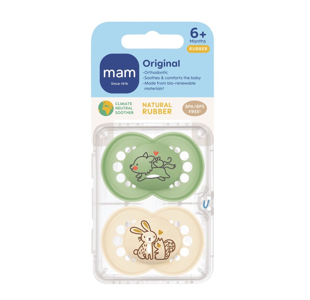 MAM Original lolette caoutchouc 6-16m 2 pce