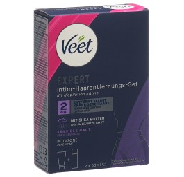 VEET EXPERT kit d'épilation intime 2 x 50 ml