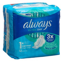 ALWAYS Ultra serv hygiè Cot Normal ailettes 12 pce