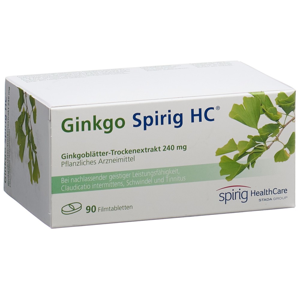 GINKGO Spirig HC cpr pell 240 mg 90 pce GINKGO Spirig HC cpr pell 240 mg 90 pce