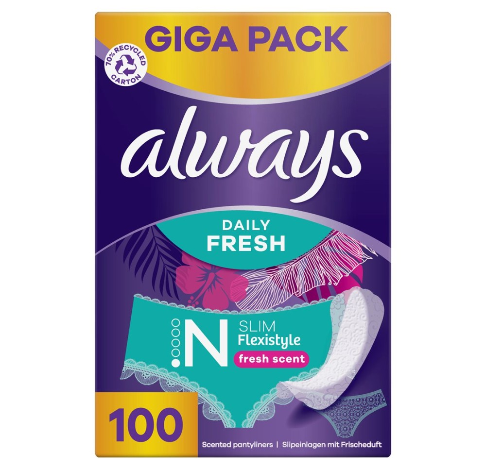 ALWAYS prot-slip Flexi Slim par fraî GigaP 100 pce