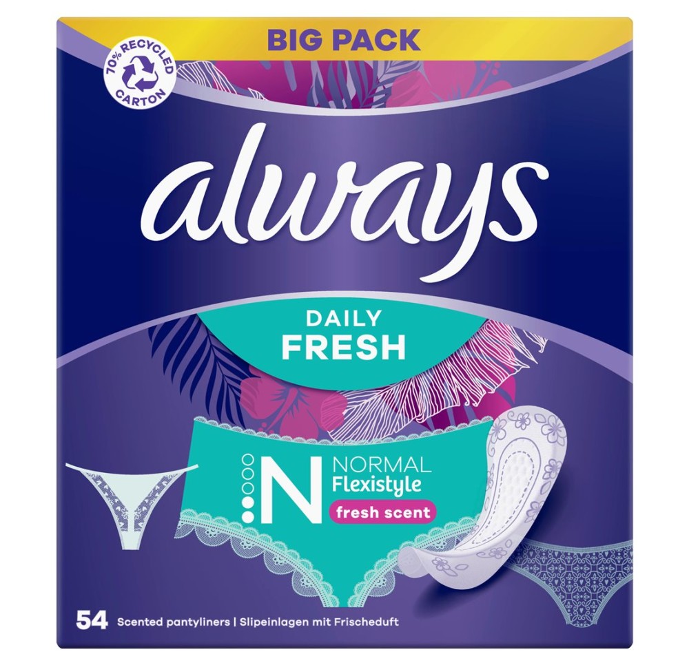 ALWAYS prot-slip Flexi Normal par fraî BigP 54 pce
