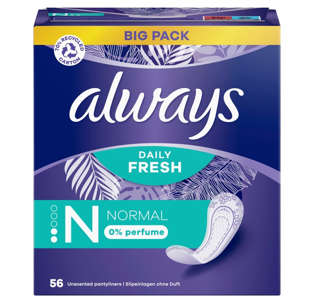 ALWAYS protège-slip Normal sans parfum BigP 56 pce
