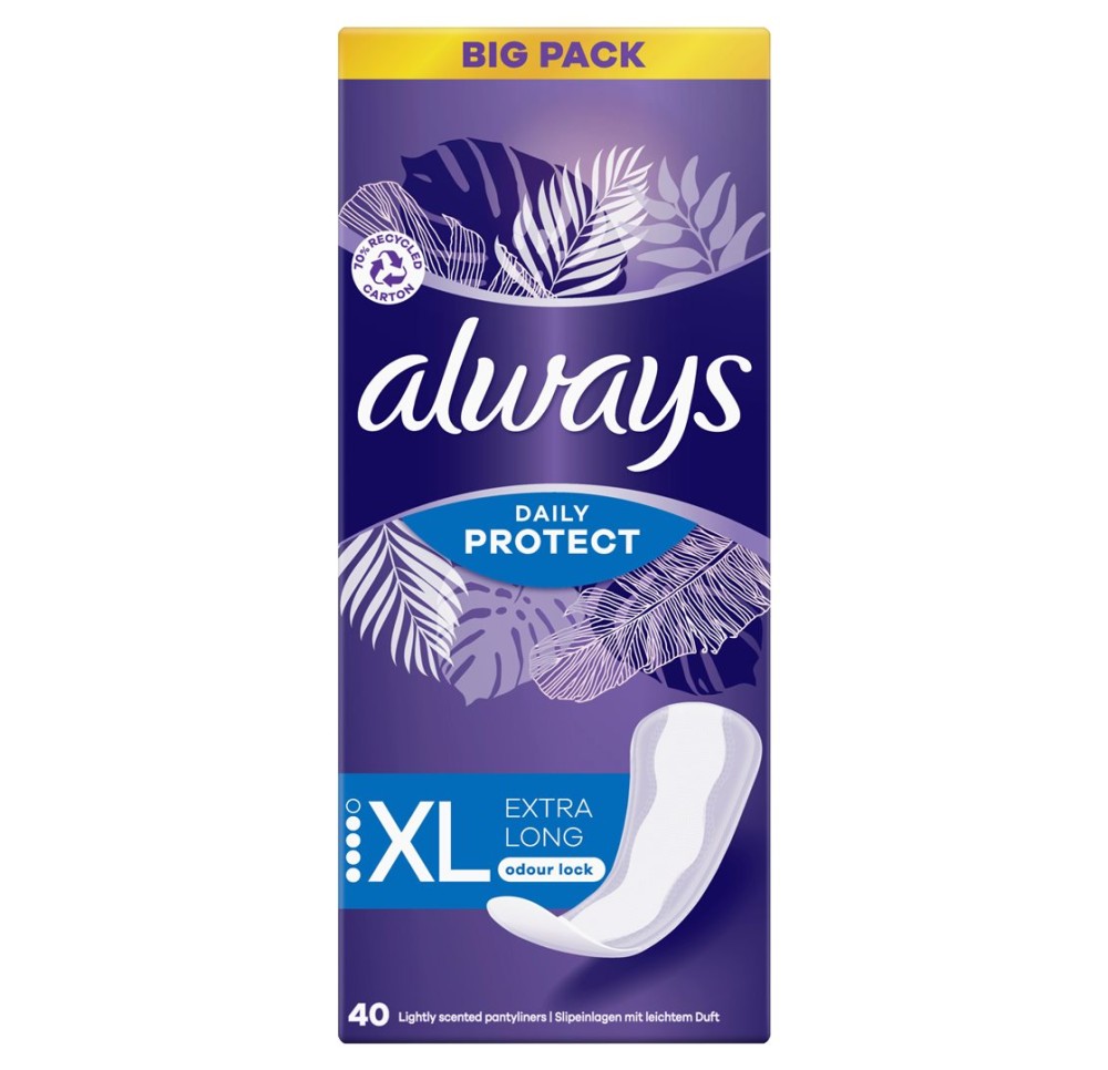 ALWAYS prot-slip Daily Prot Ext Lo par BigP 40 pce