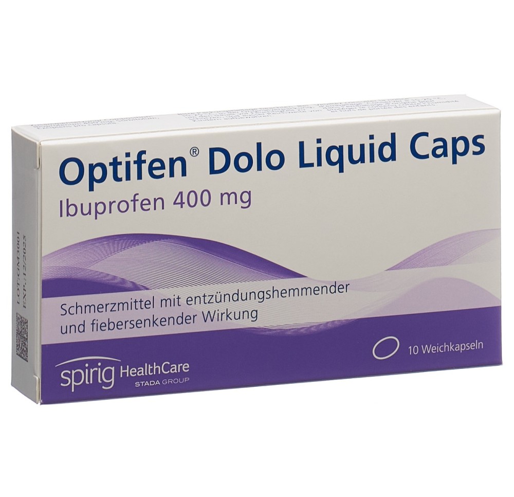 OPTIFEN Dolo Liquid Caps 400 mg 10 pce OPTIFEN Dolo Liquid Caps 400 mg 10 pce