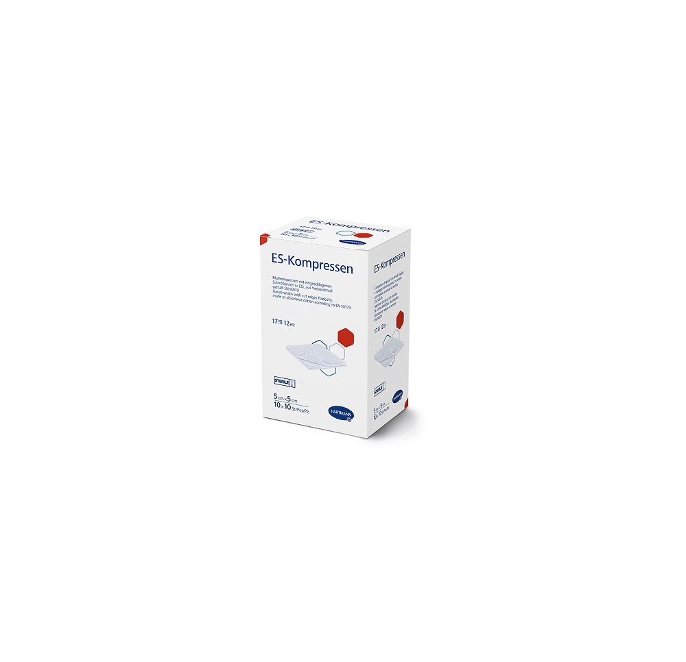 HARTMANN compresse ES 5x5cm 12c st 100 pce HARTMANN compresse ES 5x5cm 12c st 100 pce