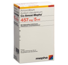 CO-AMOXI Mepha pdr 457 mg p susp fl 35 ml