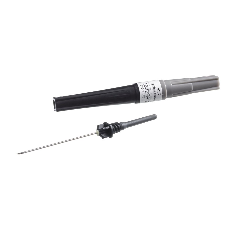 VACUETTE 22G 0.7x38mm noir 100 pce